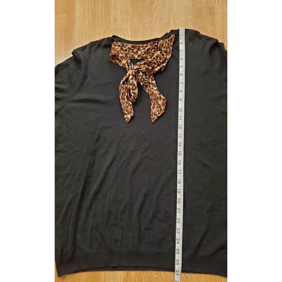 14th & Union Contrast Tie Neck Sweater sz 1X - Picture 9 of 11